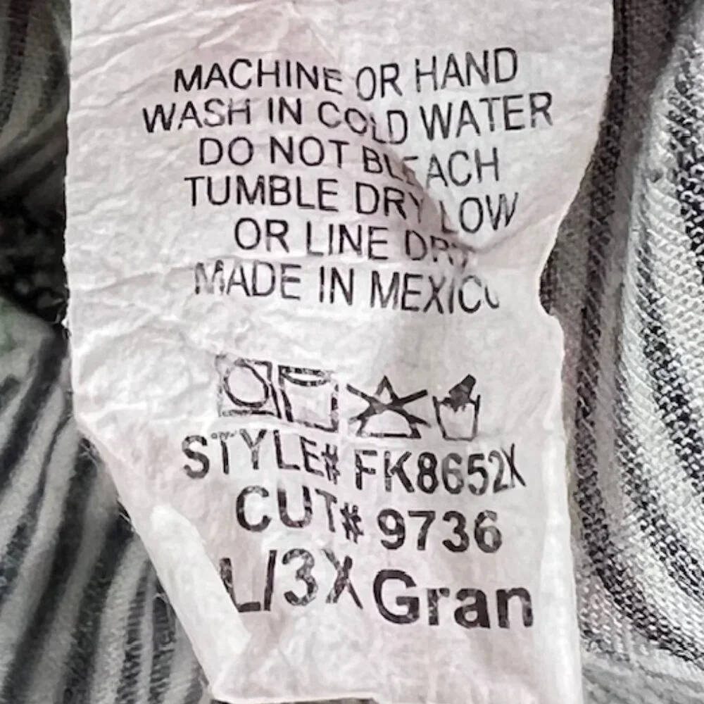 FREE KISSES Casual Blouse Women Scoop Neck Stripes & Roses Tunic Plus Size 3X - Picture 5 of 6